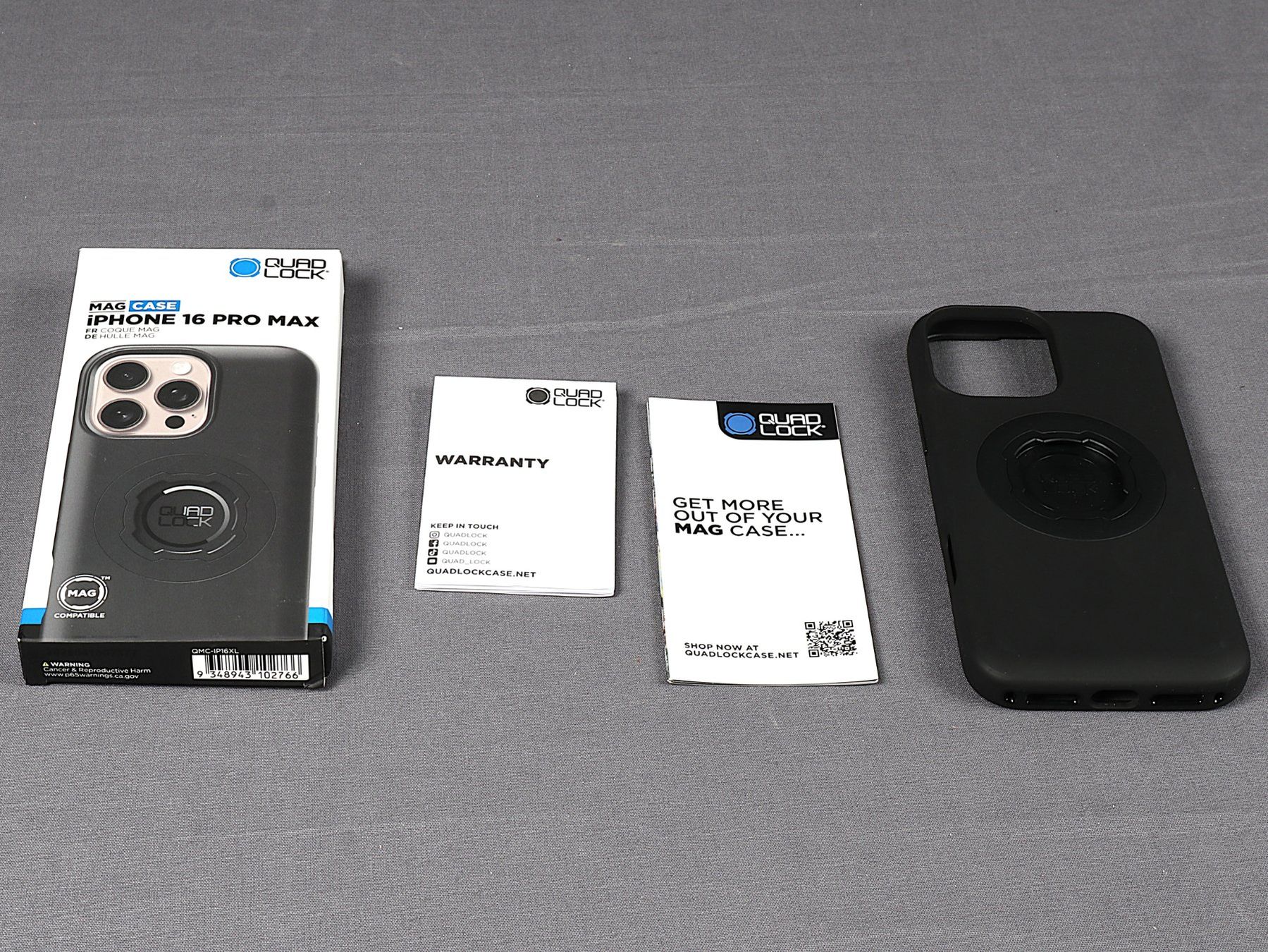 Quad Lock : QUADLOCKCASE IPhone 16 Pro Max Hülle – Neu (gemäss Beschreibung) aus Steinen von Restwert_Steinen