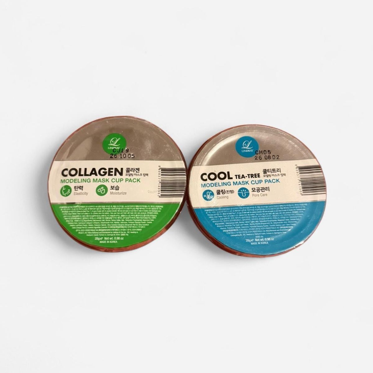 Gesichtspflege: Lindsay Modeling Mask Cup Pack - Collagen and Tea-Tree – Neu und originalverpackt aus Basel von 1moonstar