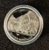 Spanisch-Brötli-Bahn Medaille, Neusilber, 1998, Top Zustand