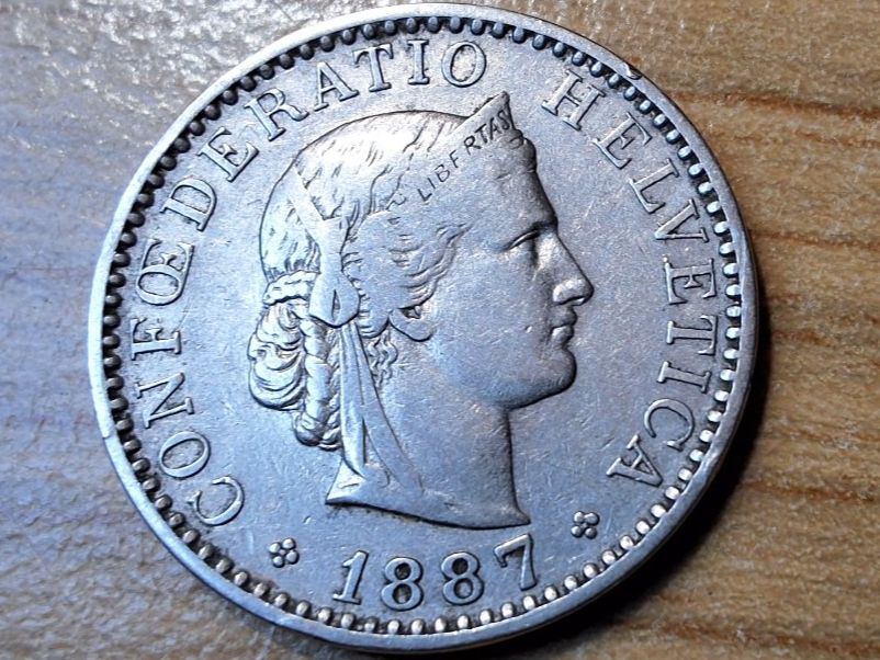 Tutti le monete: 20 Rappen 1887 – Usato da Münchenstein venduto da purbach1 2