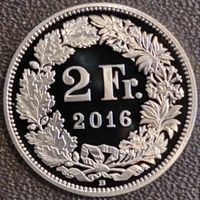 2 Franken 2016 pp / aus Münzsatz / in einer Münzkapsel