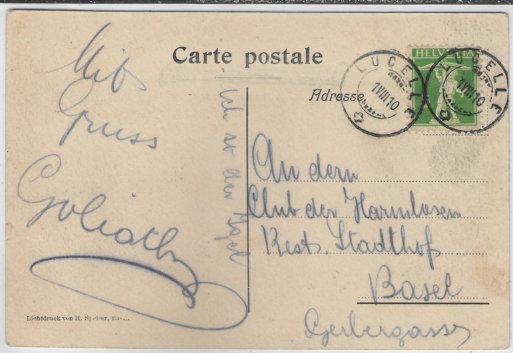 Cartoline postali: Lucelle (Jura bernois) - animee – Usato da Ettingen venduto da Kartenplanet 1