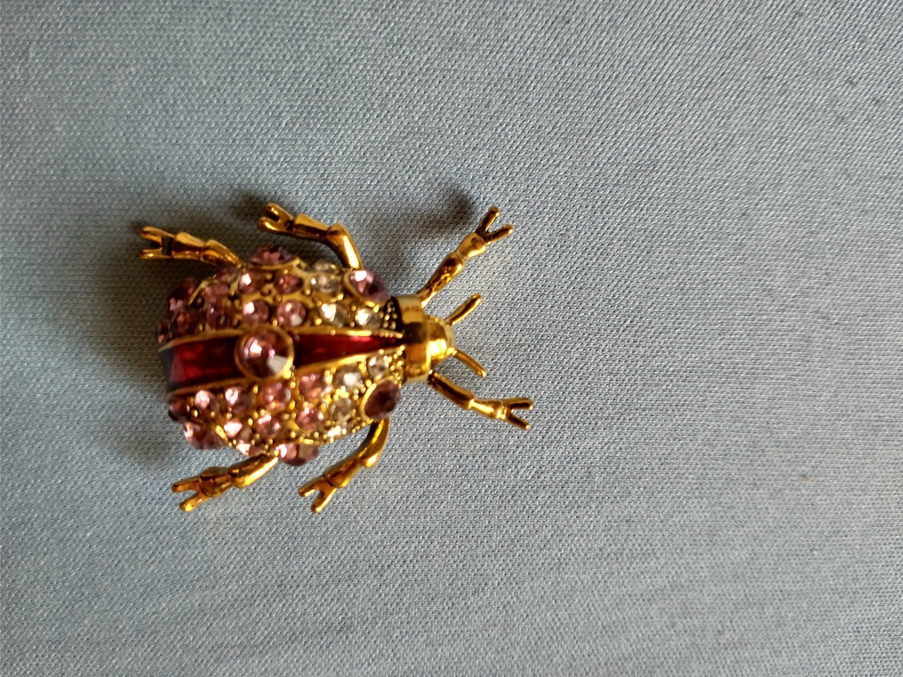Spille & Fermagli: Brosche Käfer goldfarben mit rosa Steinen – Nuovo (secondo la descrizione) da Löhningen venduto da Chimae67 7