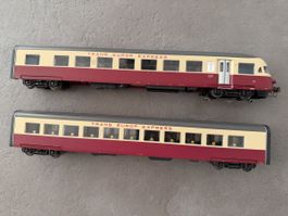 Modellbahnwagen Trans Europ Express 2 Stück