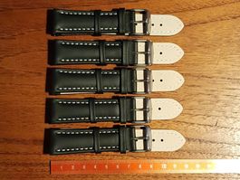 5 x 22mm Bracelet de montre en cuir