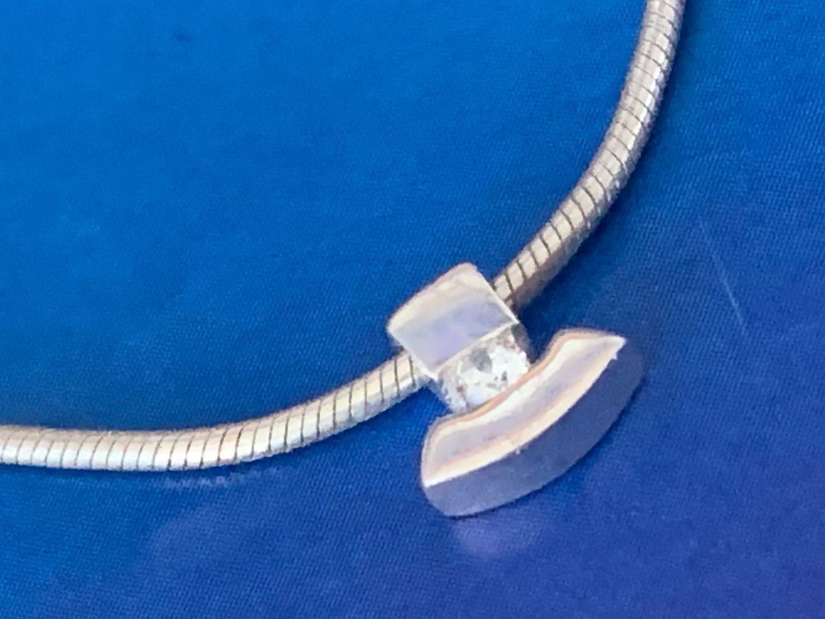 Catenine: Schlangenkette abstrakt silber (42cm) – Usato da Dittingen venduto da Bijoubelle