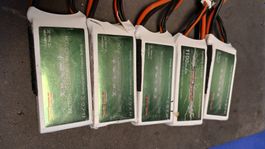 5 Stk. Swaytronic LiPo 3S 11.1V 1100mAh 35C/70C XT60