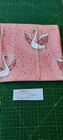 Jersey mit Schwan Motiv rosa 140 cm x 57 cm neu