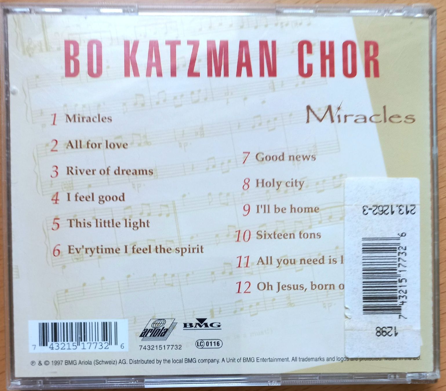 CD: CD - Bo Katzmann Chor - Miracles – Usato da Niederuzwil venduto da lubimaja 2