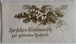 Prägedruck, Glückwunsch, Hochzeit
