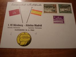 Maximumkarte Deutschland, 1963, Europapokal Atletico Madrid-