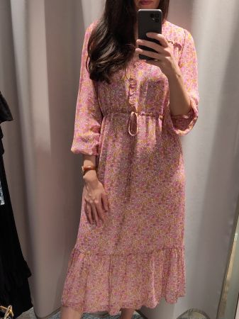 Maxikleid mit Blumenmuster Gr. 38, neuwertig