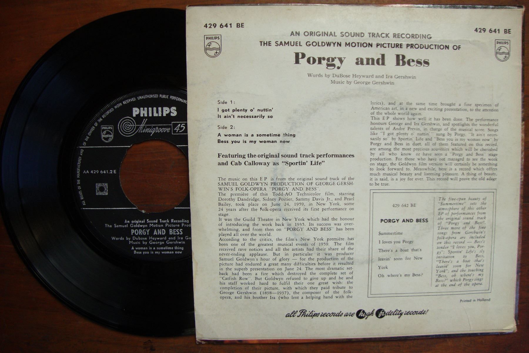 Dischi in vinile: PORGY & BESS - I GOT PLENTY O' NUTTIN – Usato da Bern venduto da Uli_10_11 1