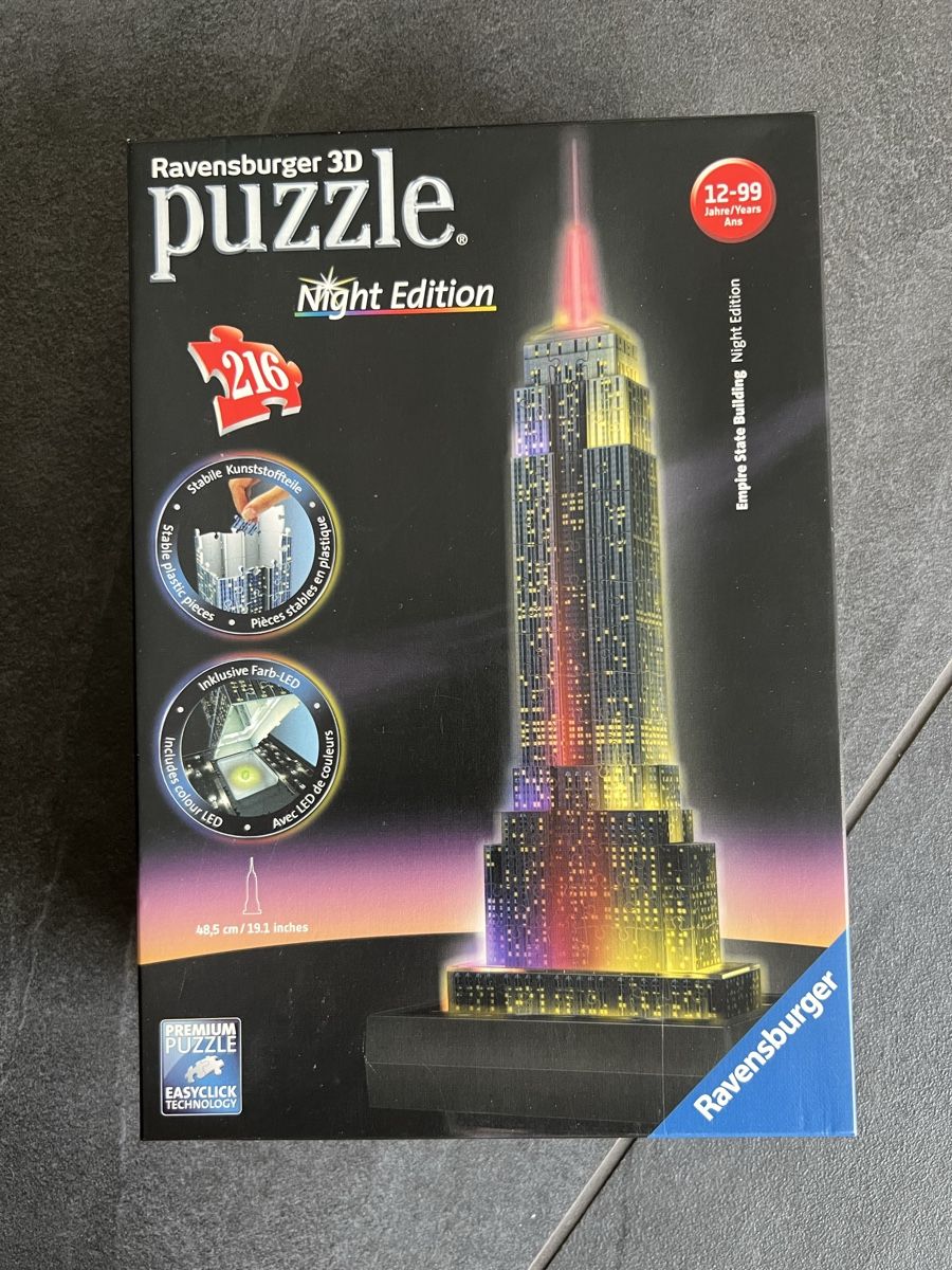 Ravensburger Puzzle: 3D Puzzle Empire State Building mit Licht – Usato da Messen venduto da Nathii_47