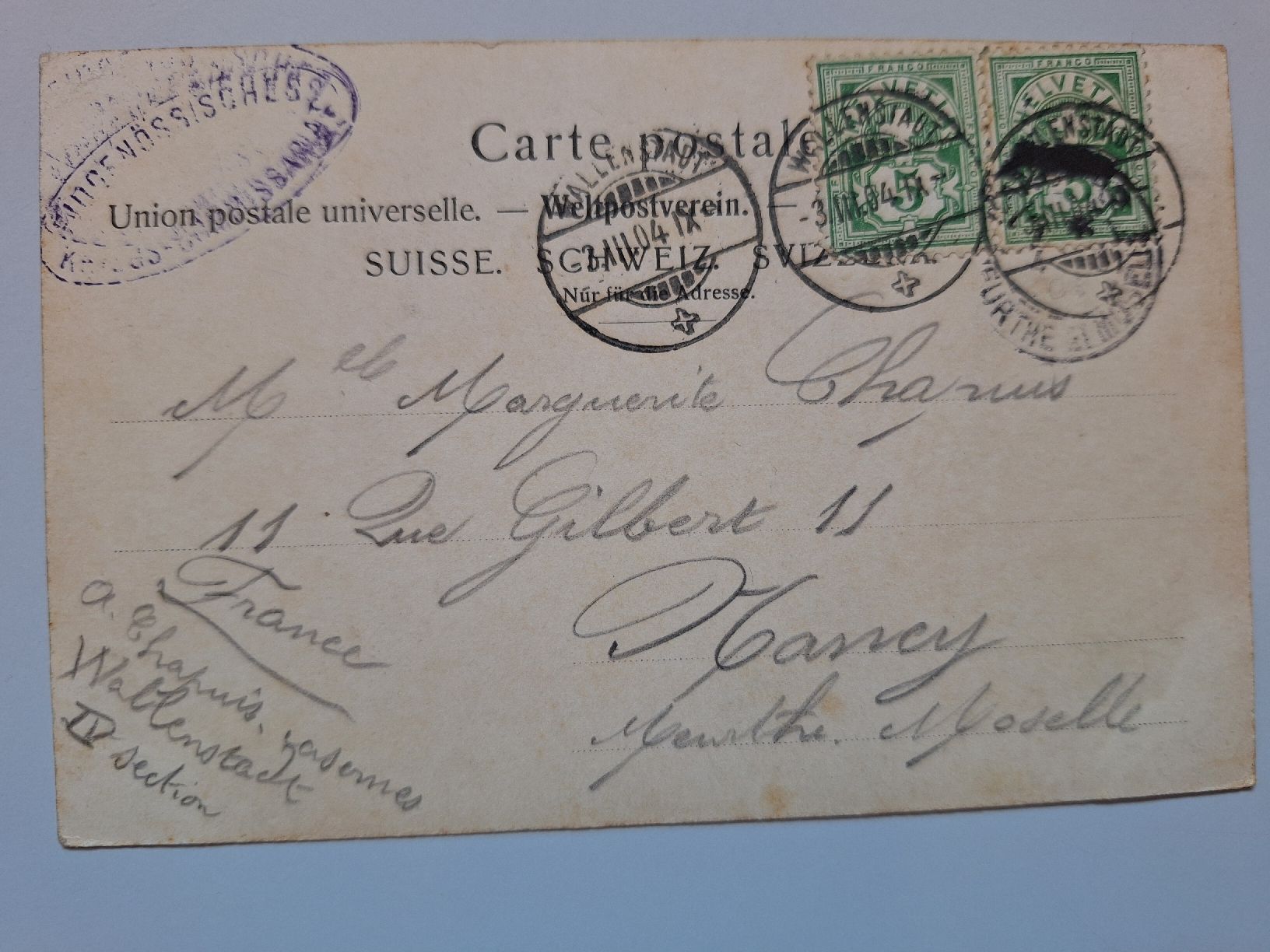 Ansichtskarten: Gruss aus Wallenstadt 1904 – Gebraucht aus Sargans von nicsam1815 1