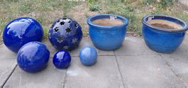 Gartendeko blau diverses