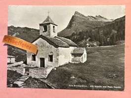 1957 San Bernatdino. Alte Kapelle und Pizzo Uccello