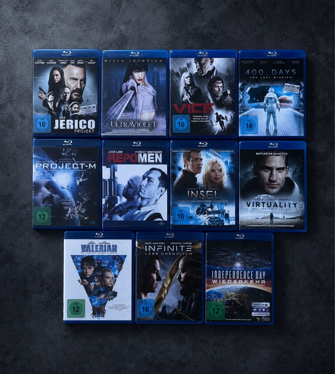 Tutti i DVDs: Sci-Fi Blu-rays Set| Valerian, Repo Men, Infinite, etc – Nuovo (secondo la descrizione) da St. Gallen venduto da Starlord77