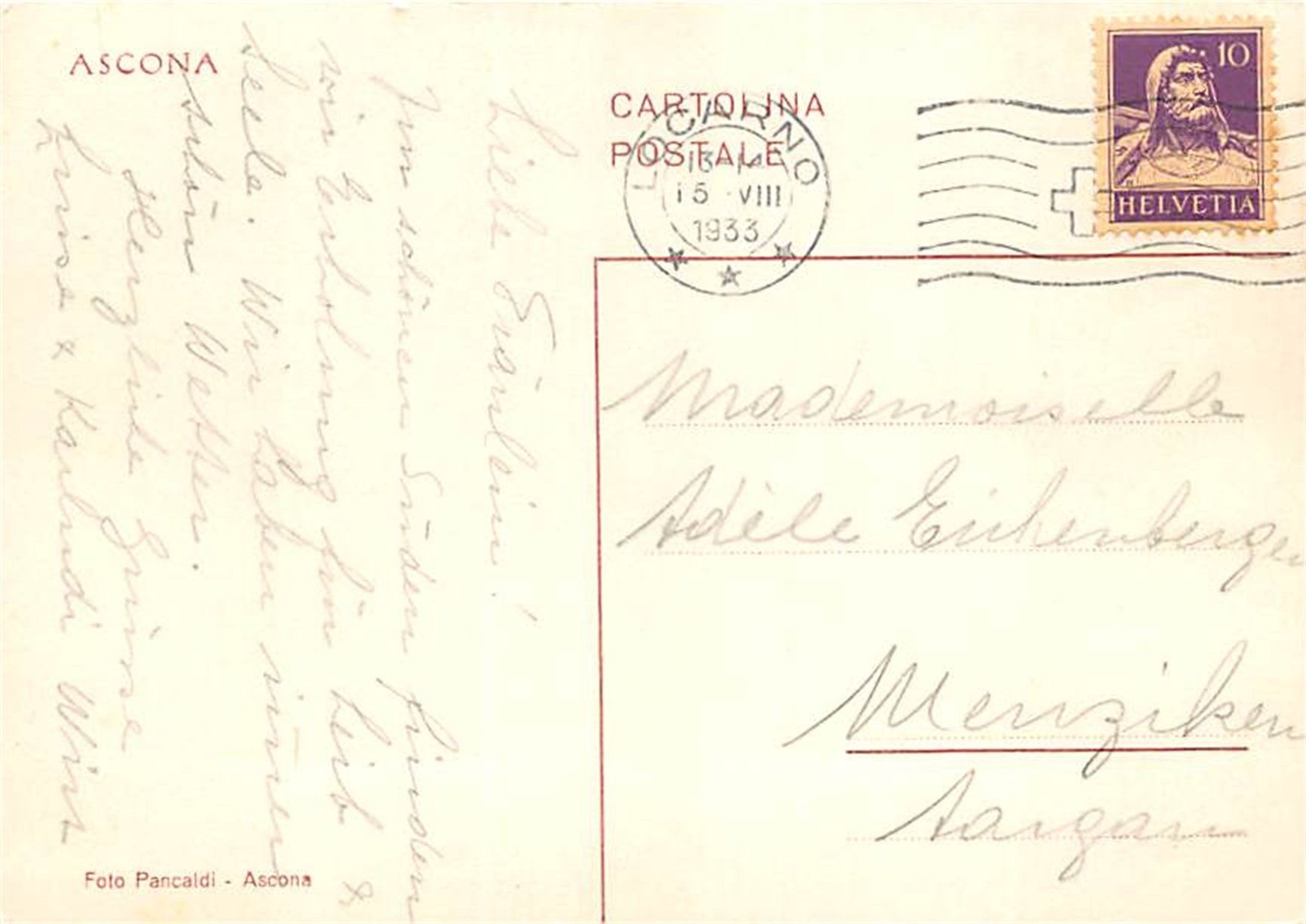 Cartes postales: Ascona – D'occasion à Ottikon b.Kemptth. par Neptun1974 1