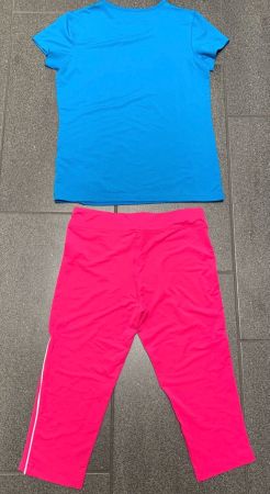 Nagelneues Sportset (2Teile) in blau/pink, Gr. S