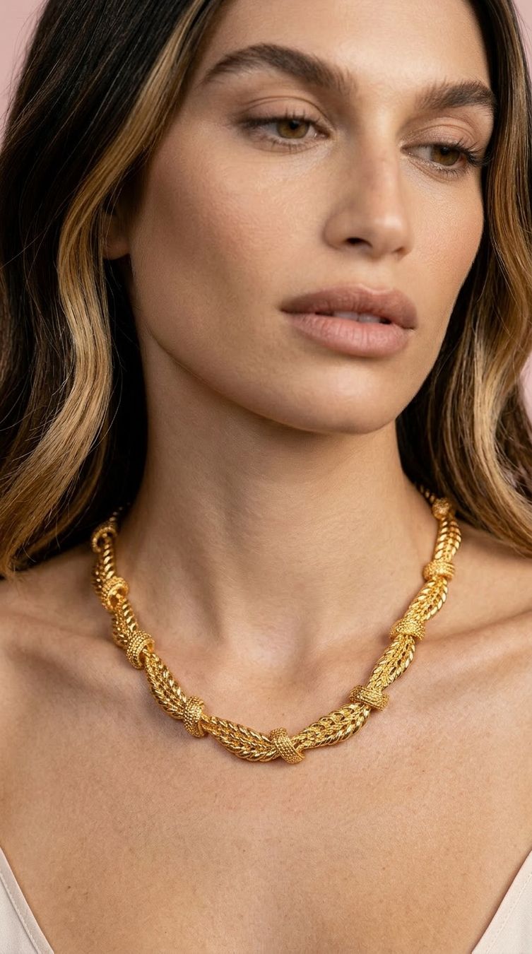 Catenine: Collier style vintage épi de blé – Nuovo e nell'imballaggio originale da St-Maurice venduto da Sandrinette123
