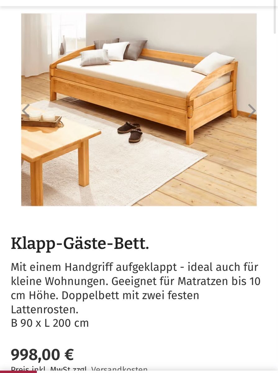 Lits: Klapp-holz Bett – D'occasion à Basel par nad_8ll7 8