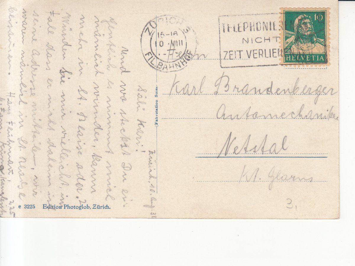 Cartoline postali: Zürich Bahnhofstrasse 1930 – Usato da Bürglen TG venduto da StampGraf 1