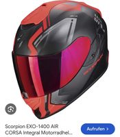 Motorradhelm Scorpion EXO-1400 Air schwarz rot Grösse XS