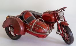 Metal Vintage Motorcycle avec Sidecar