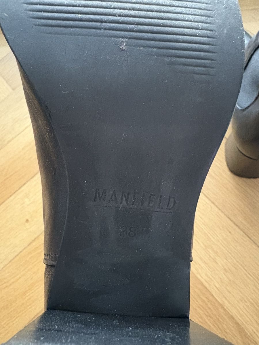 Damenschuhe: Black leather boots Manfield Gr. 38 – Neu (gemäss Beschreibung) aus Zürich von zba_7pzv 5