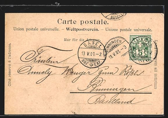 Cartoline postali: Litho Schweizerin in Berner Tracht, 1901 – Usato da Berlin venduto da bartko-reher 1