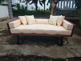 Sofa Lounge Couch Polstermöbel Loungesofa Teakholz Sitzmöbel