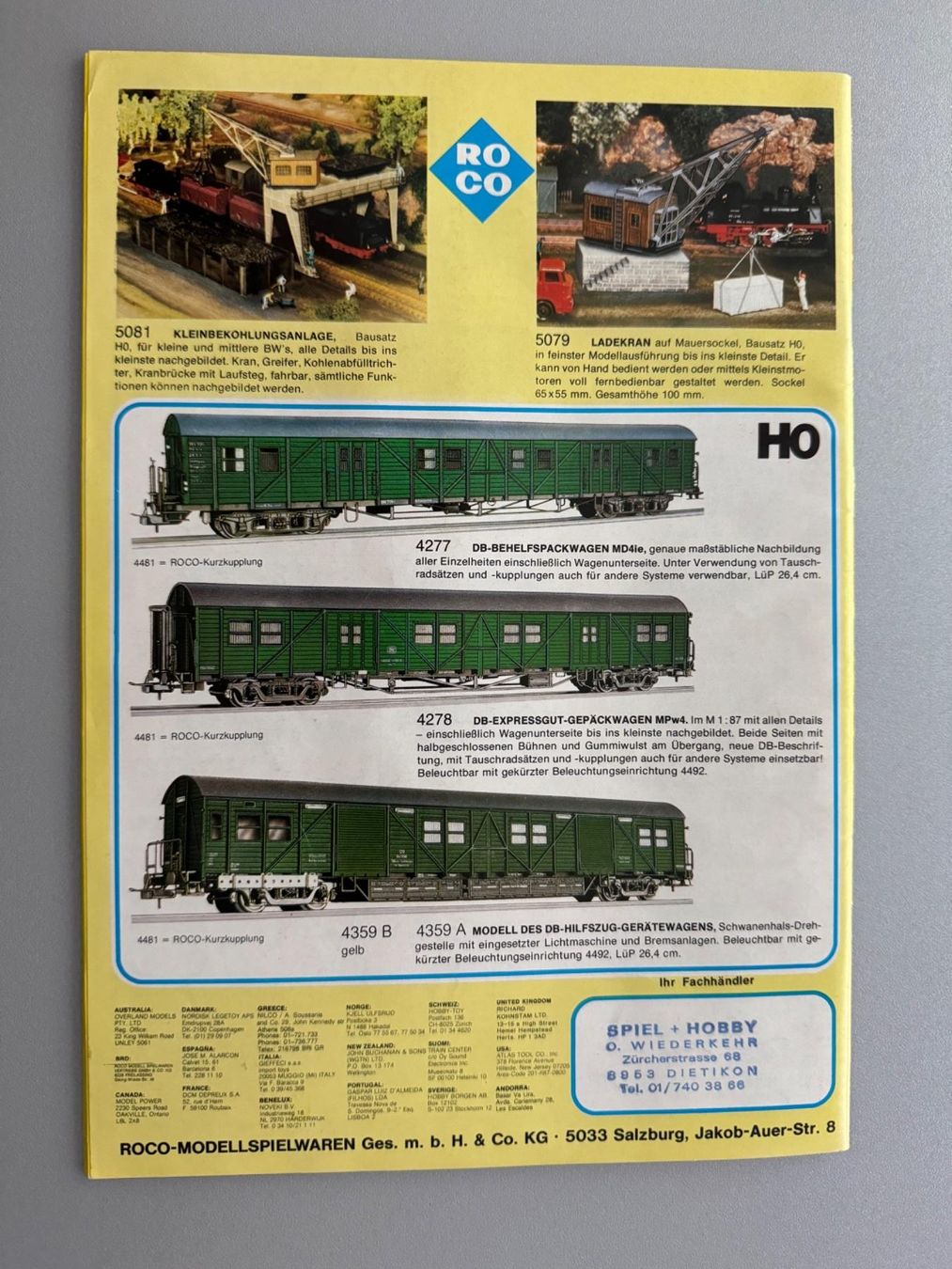 Roco Modellini di ferrovie: ROCO - Gesamtprogramm 1978 – Usato da Fehraltorf venduto da Success 1
