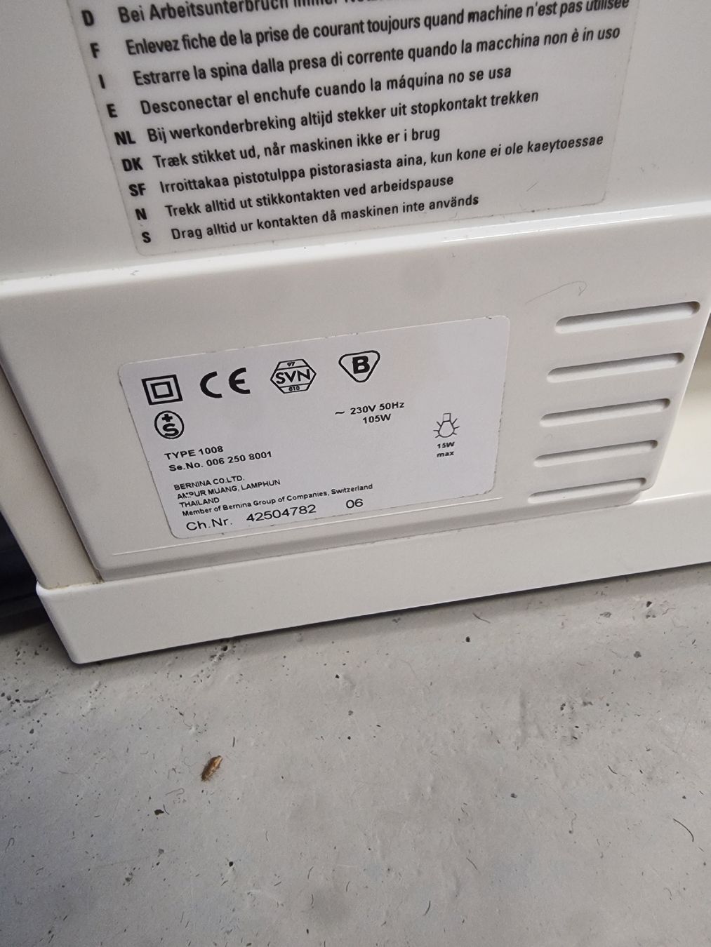 Bernina Macchine da cucire: Bernina 1008 Nähmaschine – Usato da Olten venduto da Mezopotamya 8