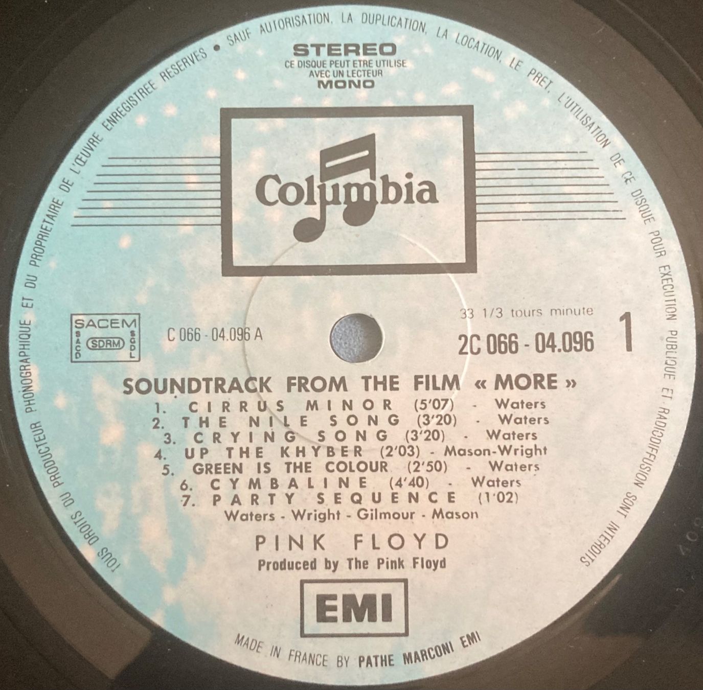 Schallplatten: PINK FLOYD - MORE – Gebraucht aus Poliez-Pittet von Newtown-Records 2