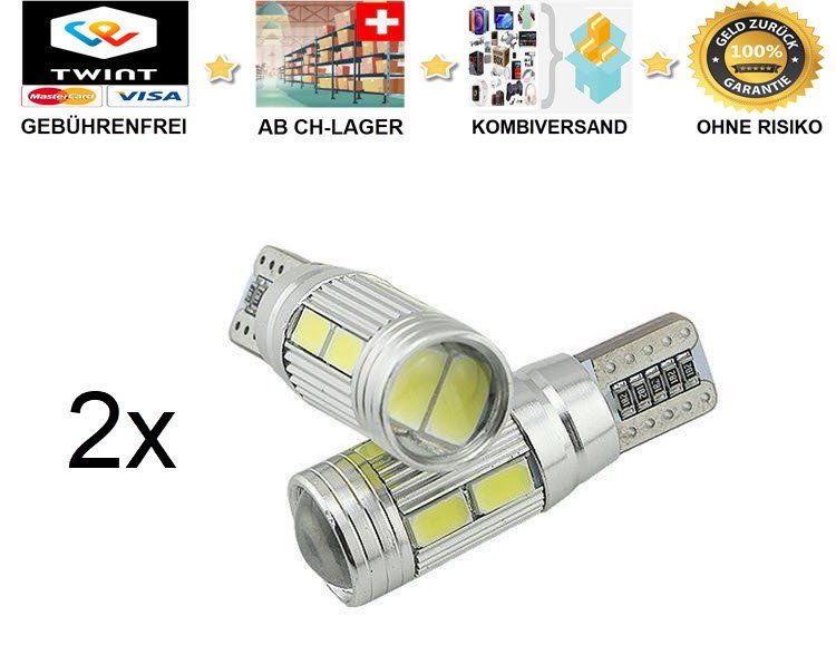 2x 10W LED SMD 5630 CREE T15 T10 W16W canbus standlicht