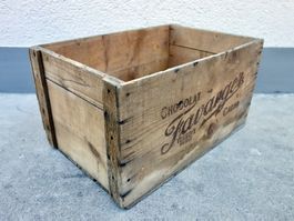 alte Holzkiste Kiste CHOCOLAT FAVARGER CACAO VERSOIX SUISSE