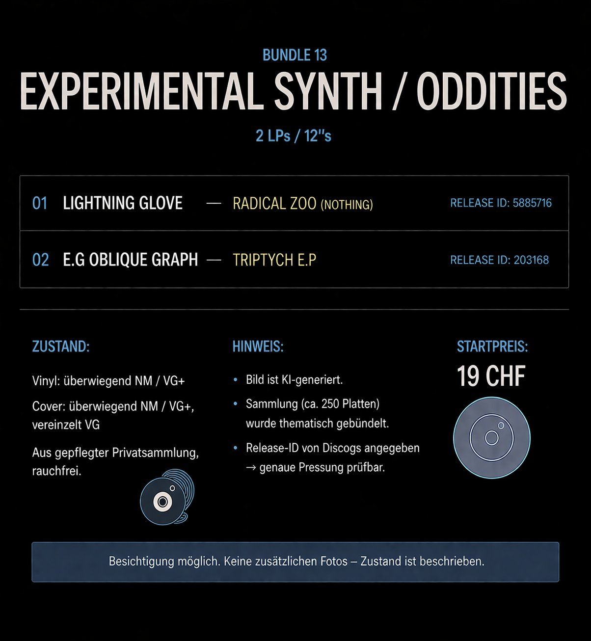 Dischi in vinile: Experimental Synth / Oddities Vinyl Bundle – Usato da Zürich venduto da DonDDR