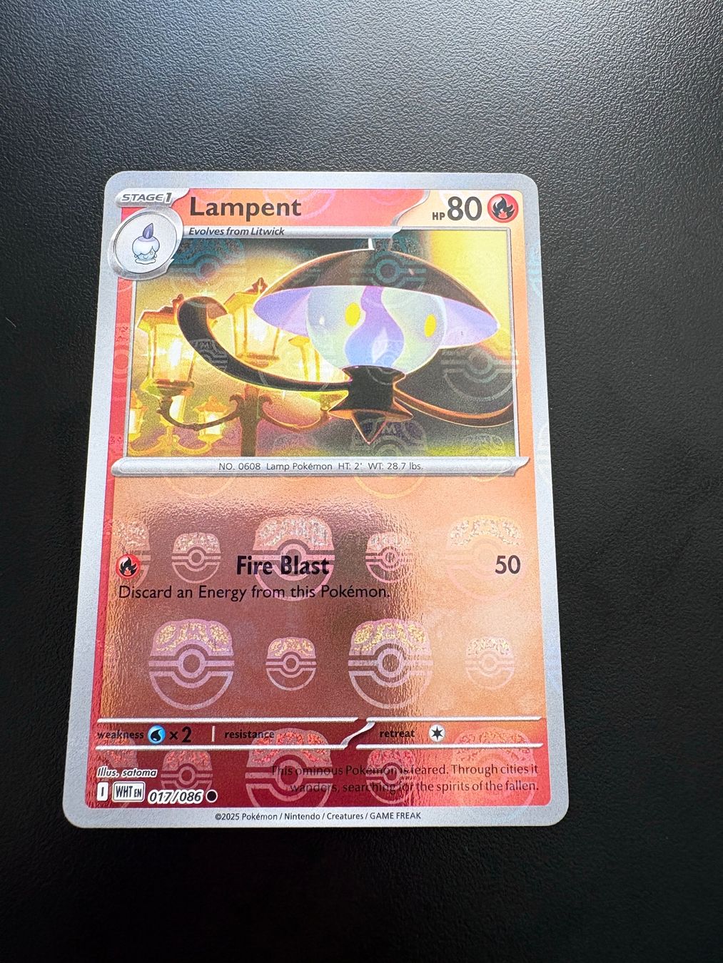 Pokémon Sammelbilder & Trading cards: Pokémon Lampent #17 Reverse Holo Masterball – Neu und originalverpackt aus Obfelden von vivialesandra
