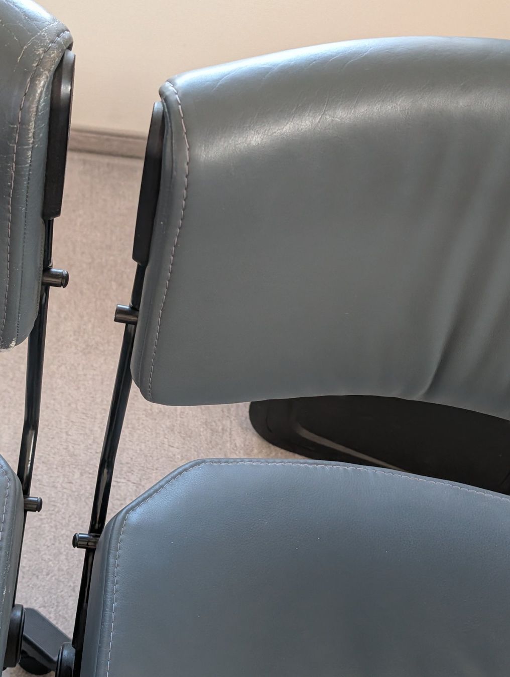 Sedie: Bürostühle, 2 Stück Leder Grau – Usato da Herisau venduto da apo_bxx7 1