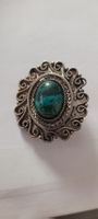 Pendentif-broche en argent et pierre d'Eilat, vintage Israël