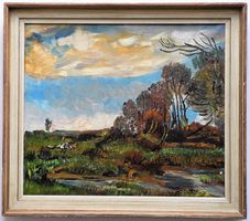 Stürmische Landschaft ein impressionistisches Gemälde