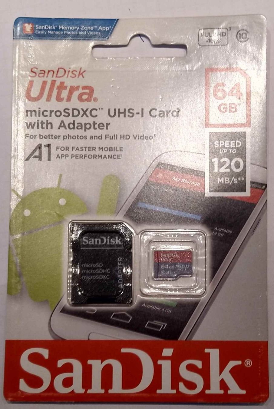 Sandisk Cartes mémoire: SanDisk micro SD 64GB Speicherkart mit Adapter – Neuf avec emballage d'origine à Hemishofen par Roefix94