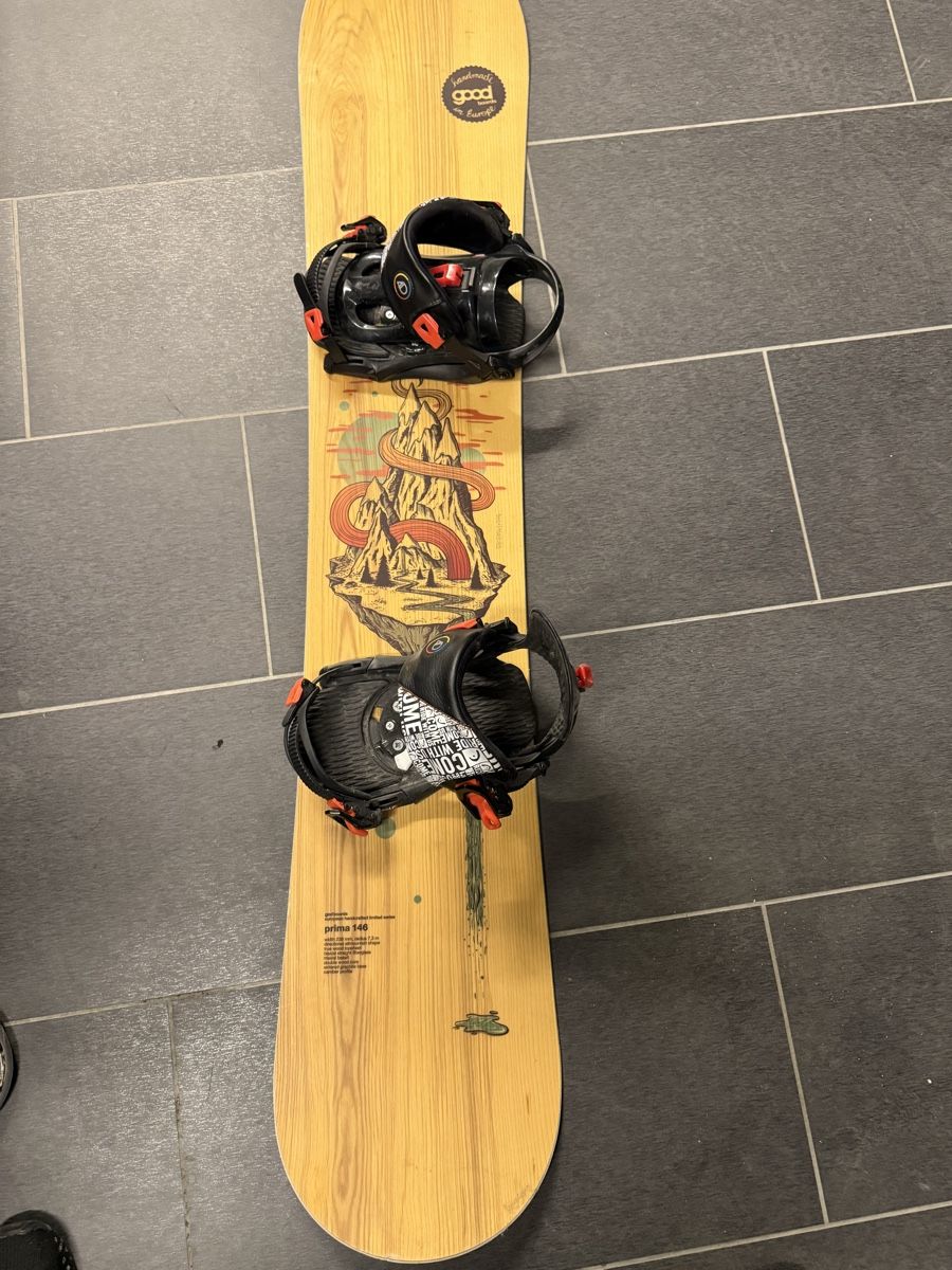 Head Board: Goodboards Prima 146 Snowboard mit Head Bindung, Top Zustand – Usato da Chur venduto da EHC7000