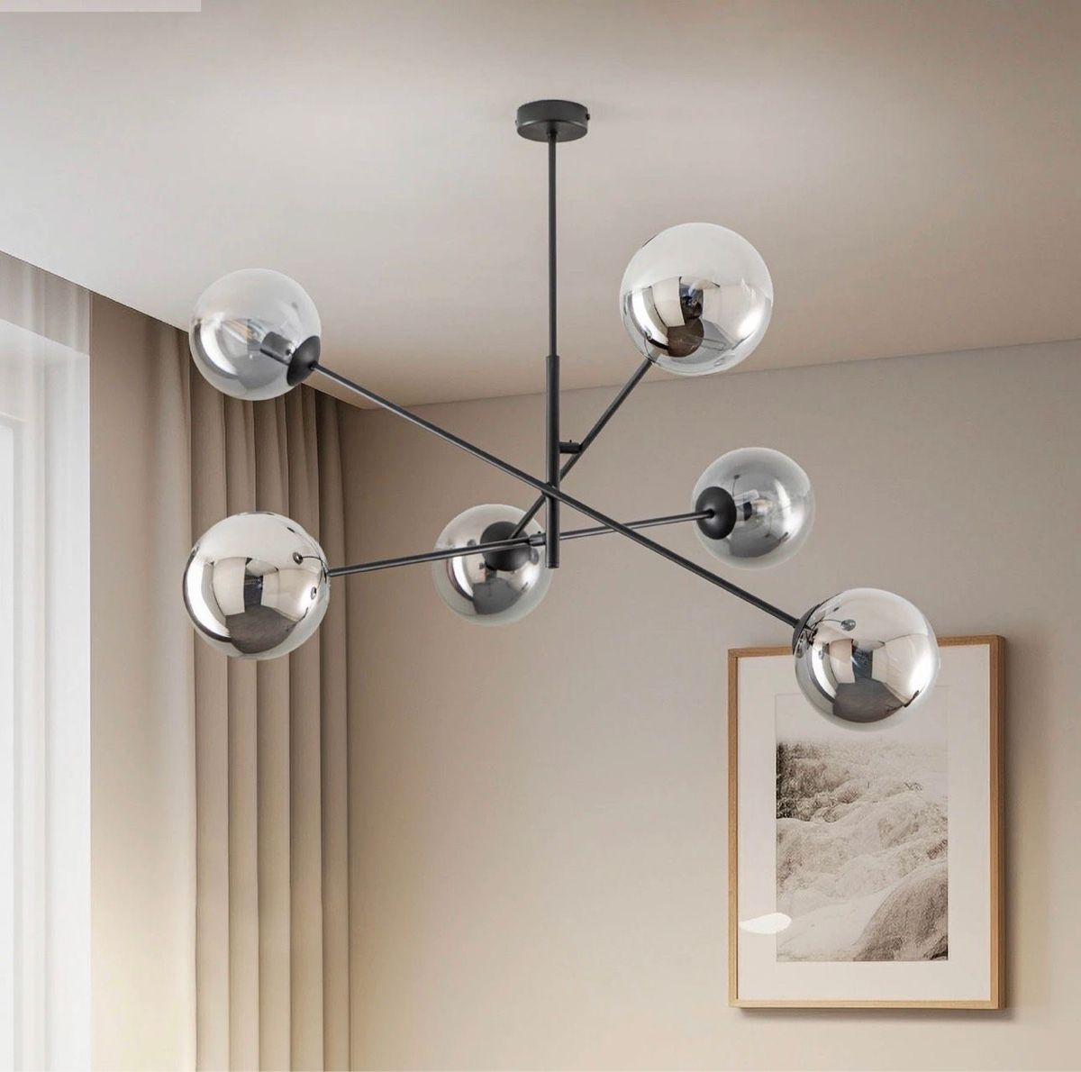 Lampadari & plafoniere: Deckenleuchte Linear, schwarz/grafit, sechsflammig – Usato da Dörflingen venduto da Benz63 4