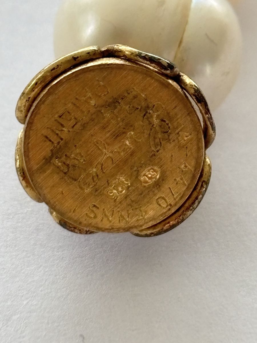 Catenine: Perlenkette mit Silber 925 vergoldet Verschluss! – Usato da Langnau am Albis venduto da flusspflege 3