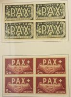 1945, Geschenkheft PAX, 4-Block Postfrisch/Falz Kt. 1540.-++