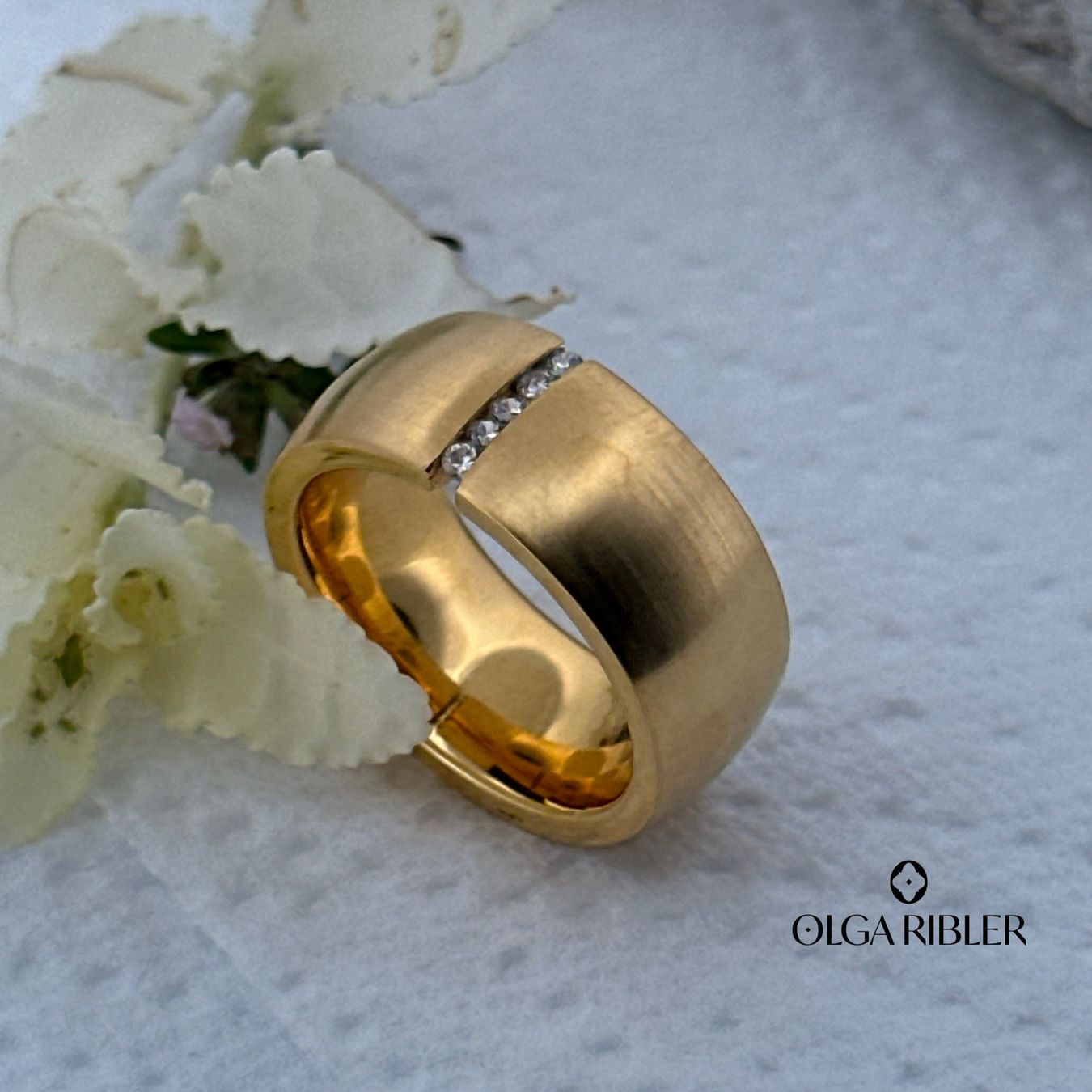 Olga Ribler Bagues: Statement Ring Edelstahl - matt - Grösse 62 – Neuf (Voir description) à Luzern par Schmuckoutlet 2
