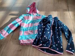 Regenjacke warm und Fleecejacke Gr. 110/116