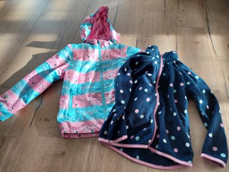Regenjacke warm und Fleecejacke Gr. 110/116